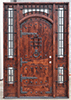 Rustic exterior doors with strap hinges